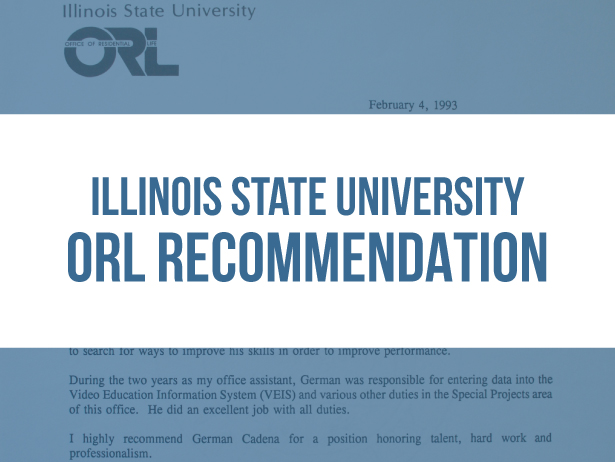 orl letter of recommendation