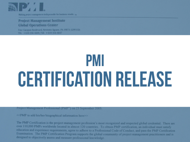 pmp certification release
